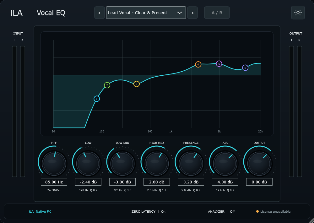 iLA Vocal EQ UI